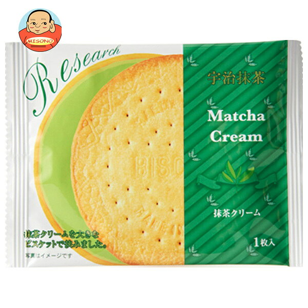 前田製菓 抹茶クリームサンドビスケット リサーチ 1枚×10袋入×(2ケース)｜ 送料無料 ビスケット おかし お菓子 おやつ 抹茶