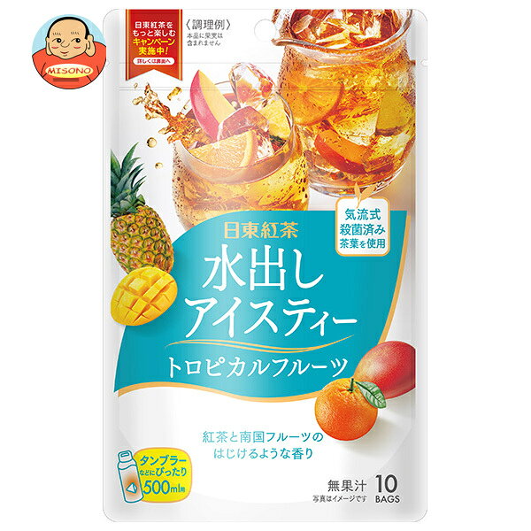 三井農林 日東紅茶 水出しアイスティー トロピカルフルーツ ティーバッグ (4g×10袋)×24(6×4)袋入｜ 送料無料 インスタント 紅茶 水出し フルーツティー ティーバッグ