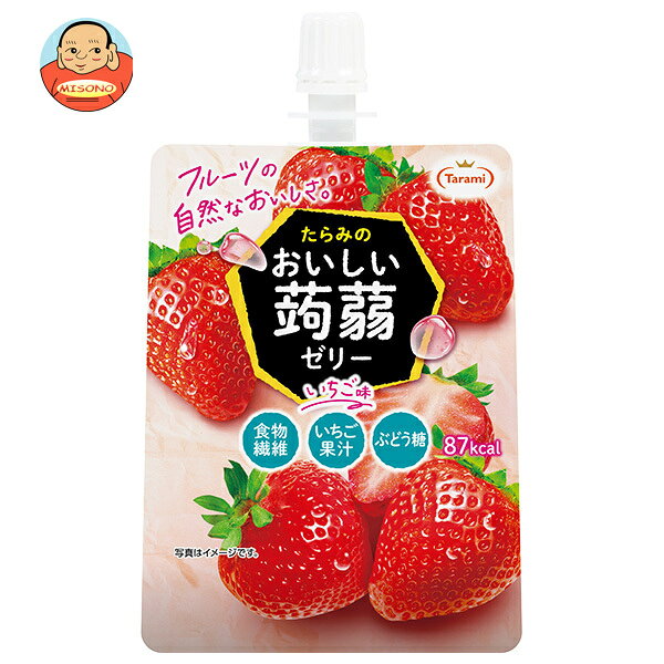 たらみ おいしい蒟蒻ゼリー いちご味 150gパウチ×30本入×(2ケース)｜ 送料無料 ゼリー飲料 こんにゃく 低カロリー