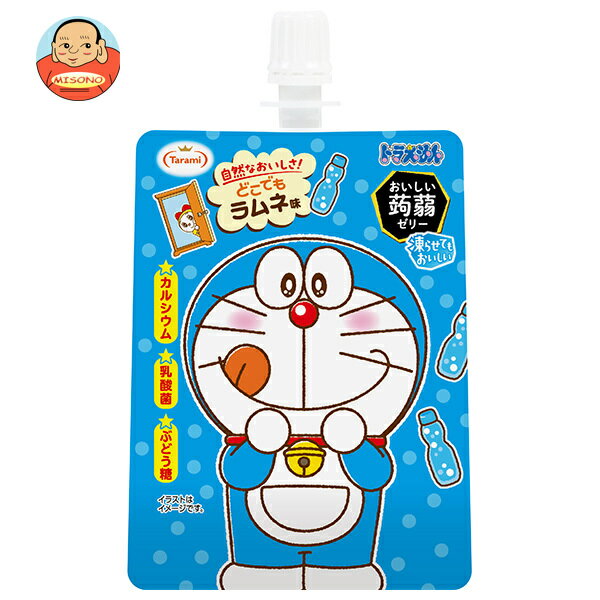 たらみ ドラえもん おいしい蒟蒻ゼリー ラムネ味 130gパウチ×30本入｜ 送料無料 ゼリー飲料 こんにゃく パウチ ラムネ カルシウム 乳酸菌 ぶどう糖