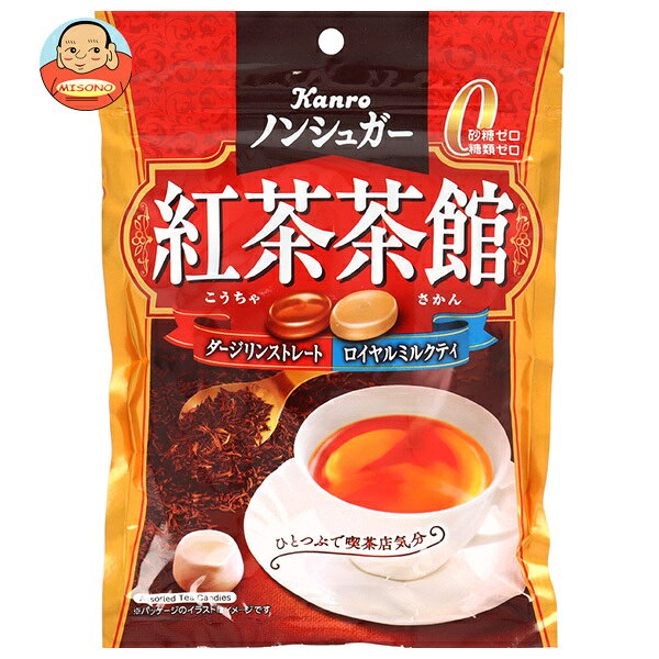 カンロ ノンシュガー 紅茶茶館 72g×6袋入×(2ケース)｜ 送料無料 お菓子 あめ キャンディー 袋
