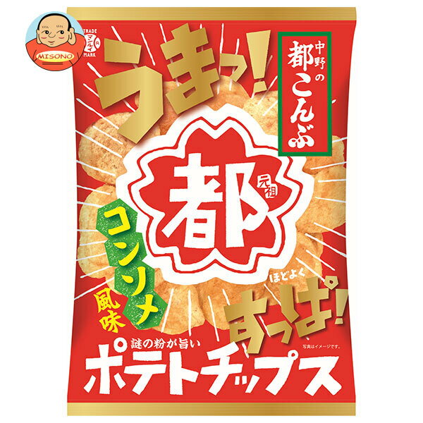 Consomme - [ポイント5倍！5/16(土)1時59分まで全品対象エントリー&購入]アイデアパッケージ 都こんぶポテトチップス コンソメ風味 90g×5袋入｜ 送料無料 お菓子 おやつ スナック菓子 ポテチ 酢こんぶ コンソメ