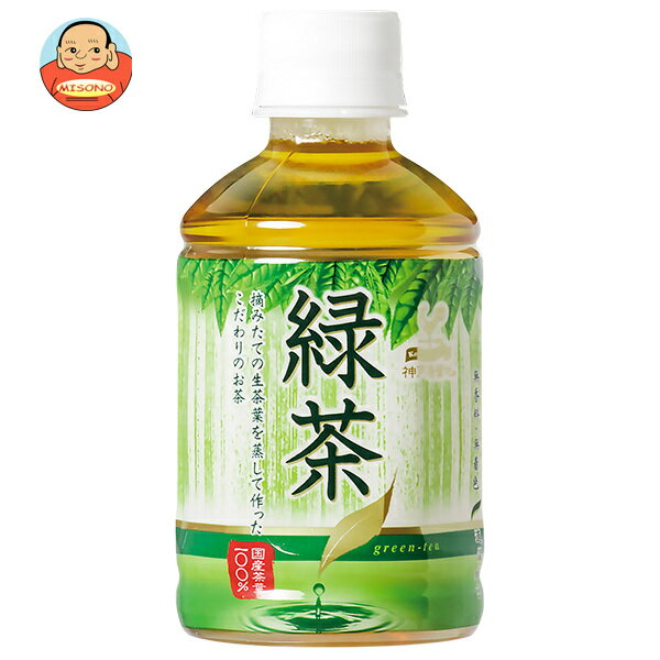 乐天商城 - [ポイント5倍！4/17(金)9時59分まで全品対象エントリー&購入]富永貿易 神戸居留地 緑茶 280mlPET×24本入｜ 送料無料 茶飲料 緑茶 お茶 ペットボトル
