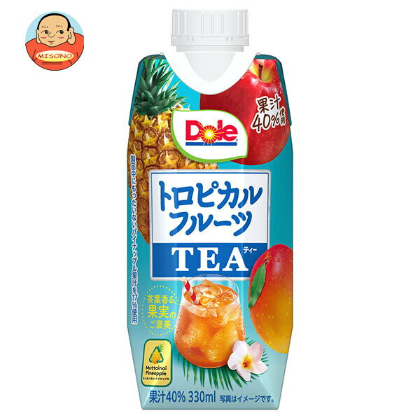 눈표 메그 밀크 Dole 인형 열대 과일 차 330ml 종이 팩 × 12 개 입 × (2 케이스) | 무료 배송 Dole 인형 열대 과일 차 과일 과일 차 과일