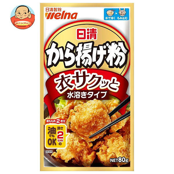 日清製粉ウェルナ 日清 から揚げ粉 衣サクッと 水溶きタイプ 80g×12袋入｜ 送料無料 から揚げ粉 からあげ粉 しお 塩 粉 調味料 水溶き からあげ 唐揚げ から揚げ