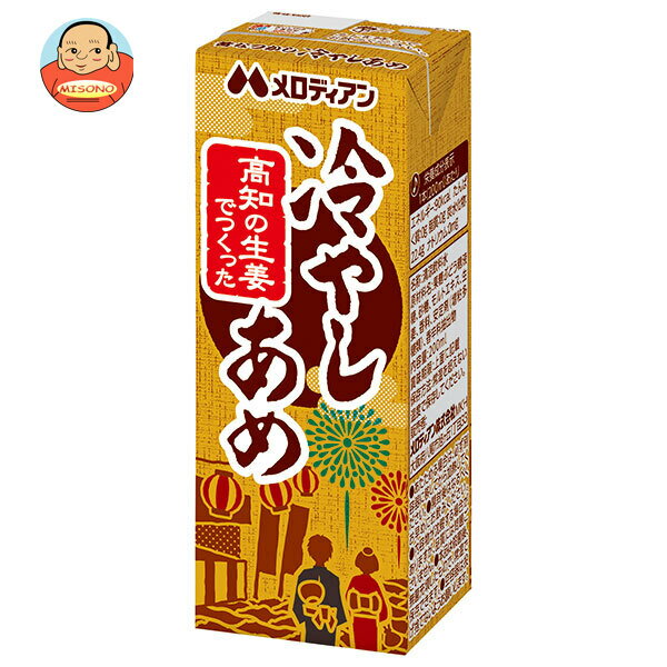 メロディアン 冷やしあめ 200ml紙パック×24本入×(2ケース)｜ 送料無料 ひやしあめ 生姜 しょうが あめゆ 冷やし飴