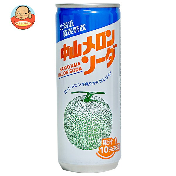 [ポイント5倍！6/20(土)20時〜全品対象エントリー&購入]谷口農場 中山メロンソーダ 250ml缶×30本入×(2ケース)｜ 送料無料 炭酸 飲料 北..