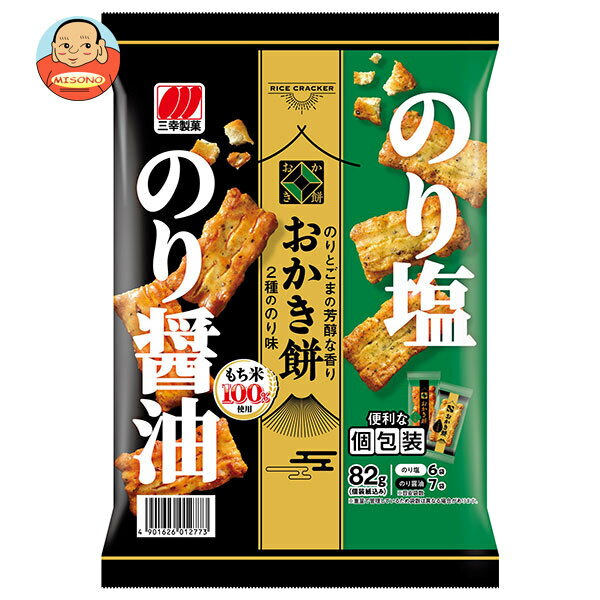 樂天商城 - [ポイント5倍！6/11(木)1時59分まで全品対象エントリー&購入]三幸製菓 おかき餅 2種ののり味 82g×12袋入｜ 送料無料 おかき 2種 餅 のり 海苔 醤油 のり塩