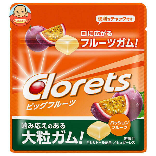 モンデリーズ・ジャパン クロレッツ ビッグフルーツ パッションフルーツ ミニパウチ 17g×15袋入｜ 送料無料 お菓子 ガム シュガーレス キシリトール配合 パウチ