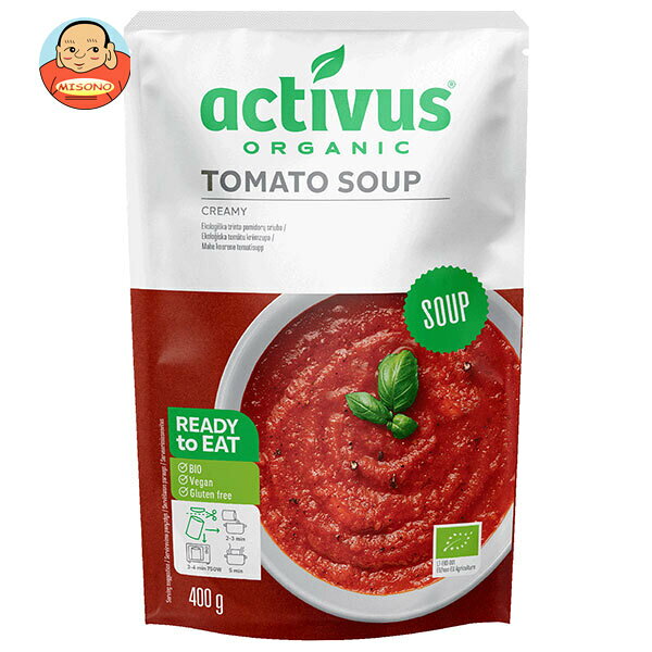 むそう商事 activus OG トマト スープ 400g×10袋入×(2ケース)｜ 送料無料 トマト スープ 有機スープ 無添加 オーガニック
