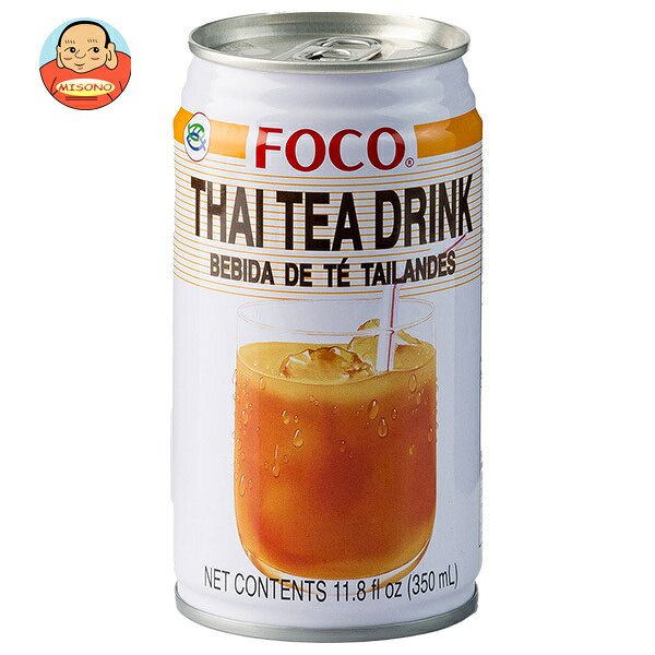 荒井商事 FOCO フォコ タイティードリンク 350ml缶×24本入｜ 送料無料 果実飲料 タイ タイ紅茶 紅茶