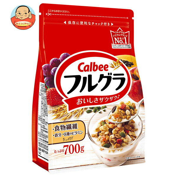 JANコード:4901330748296 原材料 オーツ麦(オーストラリア又はフィンランド又はその他)、ライ麦粉、砂糖、小麦粉、乾燥果実(パパイヤ、レーズン、りんご、いちご)、デキストリン、ココナッツ、植物油、米粉、コーンフラワー、水溶性食物繊維、かぼちゃの種、アーモンドパウダー、食塩、小麦ふすま、玄米粉、乳糖/グリセリン、クエン酸鉄Na、酸味料、酸化防止剤(ビタミンE、ビタミンC、ローズマリー抽出物)、加工デンプン、ナイアシン、パントテン酸Ca、ビタミンA、ビタミンB6、ビタミンB1、葉酸、ビタミンD、ビタミンB12 栄養成分 エネルギー221kcal、たんぱく質3.7g、脂質7.8g、コレステロール0mg、炭水化物36.2g、糖質31.7g、食物繊維4.5g、食塩相当量0.3g、カルシウム16mg、鉄5.0mg、ビタミンA257ug、ビタミンD 1.84ug、ビタミンB1 0.40mg、ナイアシン4.4mg、ビタミンB6 0.44mg、ビタミンB12 0.80ug、葉酸80ug、パントテン酸1.6mg 内容 カテゴリ:一般食品、シリアルサイズ:600～995(g,ml) 賞味期間 (メーカー製造日より)8ヶ月 名称 朝食シリアル 保存方法 直射日光の当たる所、高温多湿の所での保存はさけてください。 備考 販売者:カルビー株式会社東京都千代田区丸の内1-8-3 ※当店で取り扱いの商品は様々な用途でご利用いただけます。 御歳暮 御中元 お正月 御年賀 母の日 父の日 残暑御見舞 暑中御見舞 寒中御見舞 陣中御見舞 敬老の日 快気祝い 志 進物 内祝 御祝 結婚式 引き出物 出産御祝 新築御祝 開店御祝 贈答品 贈物 粗品 新年会 忘年会 二次会 展示会 文化祭 夏祭り 祭り 婦人会 こども会 イベント 記念品 景品 御礼 御見舞 御供え クリスマス バレンタインデー ホワイトデー お花見 ひな祭り こどもの日 ギフト プレゼント 新生活 運動会 スポーツ マラソン 受験 パーティー バースデー