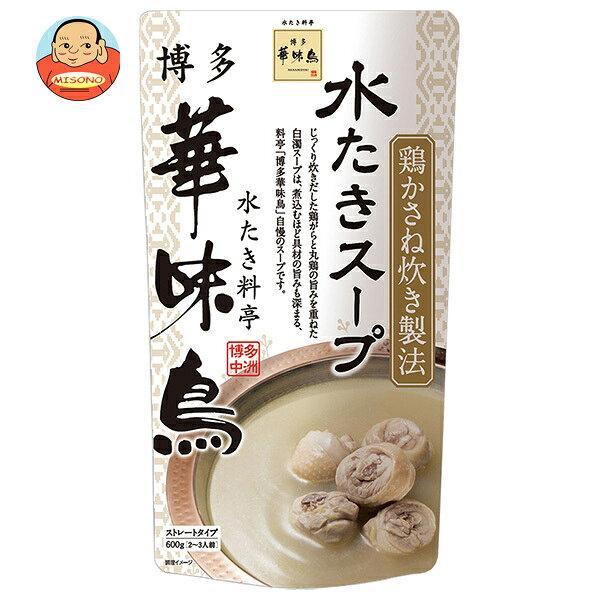トリゼンフーズ 博多華味鳥 水たきスープ 600g×12袋入×(2ケース)｜ 送料無料 水たきスープ 水たき料亭 水炊き鍋つゆ 鶏がらスープ お取り寄せ鍋 博多名物 締め雑炊 misono-support-10173708 飲料 食品専門店 味園サポート パッケージ画像