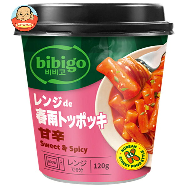 CJジャパン bibigo レンジde 春雨 トッポッキ 甘辛 120g×18袋入｜ 送料無料 調味料 韓国 韓国調味料 甘辛 モチモチ食感 コリアンフード 春雨