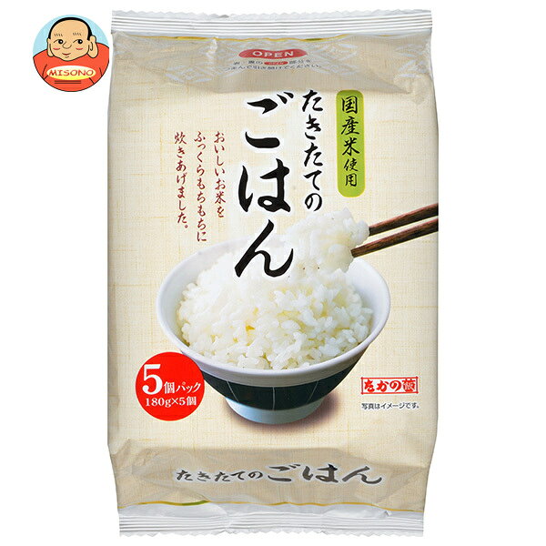 たかの たきたてのごはん 5個パック×6個入×(2ケース)｜ 送料無料 パックごはん レトルトご飯 ごはん レトルト 国産米 即席 時短 備蓄 アレンジ misono-support-10215250 飲料 食品専門店 味園サポート パッケージ画像