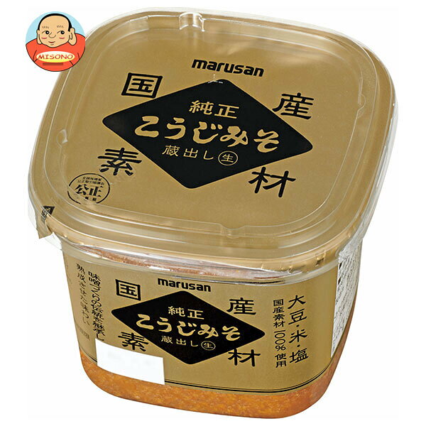マルサンアイ 国産 純正 こうじみそ 蔵出し 生 大豆・米・塩 国産素材100%使用 500g×6個入×(2ケース)｜ 送料無料 みそ 味噌 無添加
