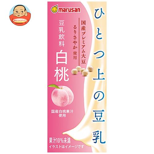 マルサンアイ ひとつ上の豆乳 豆乳飲料 白桃 200ml紙パック×24本入｜ 送料無料 白桃 桃 ピーチ マルサ..