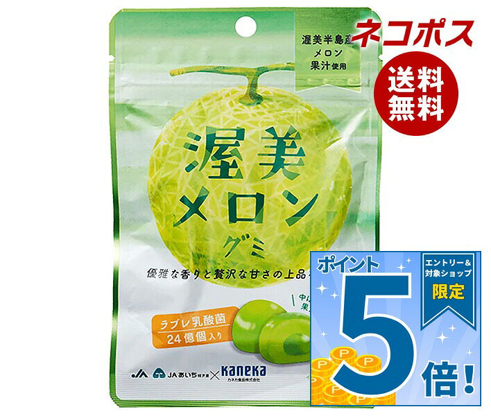 [ポイント5倍！9/11(金)1時59分まで全品対象エントリー&購入]ネコポス カネカ食品 渥美メロングミ ラブレ乳酸菌入 40g×10袋入｜ 全国送料無料 お菓子 グミ 果汁 ジュレ ラブレ乳酸菌 ラブレ 乳酸菌 チャック付き 腸内環境 メロン