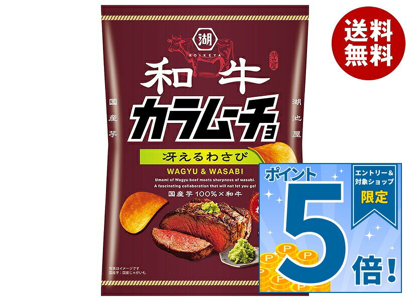 [ポイント5倍！9/11(金)1時59分まで全品対象エントリー&購入]コイケヤ 和牛 カラムーチョ 冴えるわさび 53g×12個入｜ 送料無料 お菓子 スナック菓子 からむーちょ ワサビ