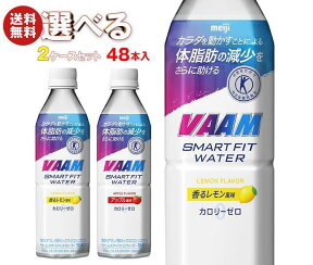 明治 VAAM (ヴァーム)スマートフィットウォーター 選べる2ケースセット 500mlペットボトル×48(24×2)本入