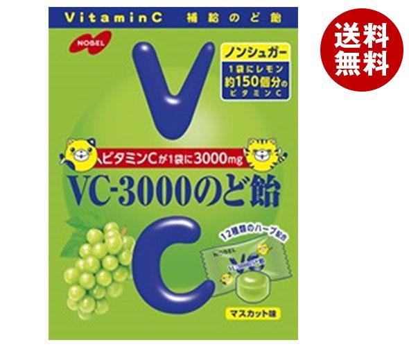 ノーベル製菓 VC-3000のど飴 マスカット 90g×6袋入×(2ケース)｜ 送料無料 お菓子 飴・キャンディー 袋 ノンシュガー ビタミンCのサムネイル