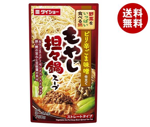 ダイショー 野菜をいっぱい食べる鍋 もやし担々鍋スープ 750g×10袋入｜ 送料無料 一般食品 調味料 鍋スープ