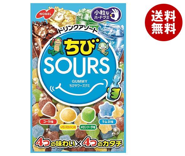 楽天MISONOYA楽天市場店ノーベル製菓 ちびサワーズ（SOURS） ドリンクアソート 80g×6袋入×（2ケース）｜ 送料無料 グミ 弾力ハードグミ おやつ SOURS