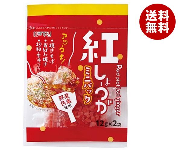 カンピー ミニパック紅しょうが(野菜色素使用) (12g×2袋)×10袋入×(2ケース)｜ 送料無料 紅しょうが 紅生姜 紅しょうが 調味料