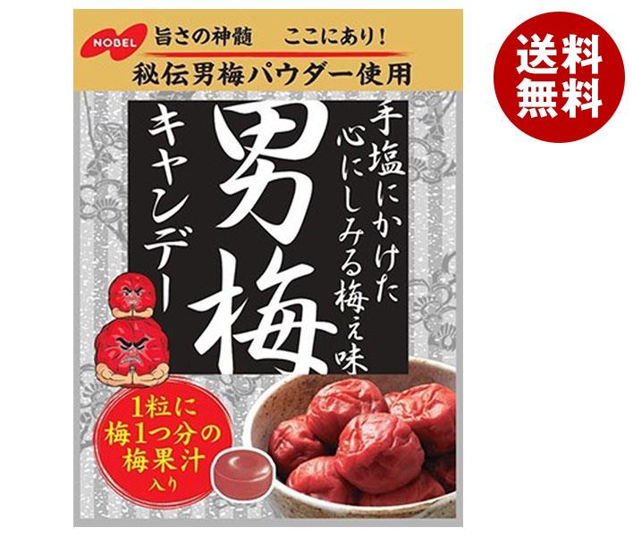 キャンディ ノーベル製菓 男梅 80g×6袋入×(2ケース)｜ 送料無料 お菓子 飴 キャンディー 袋 うめ