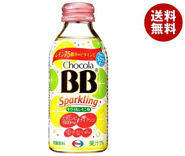 エーザイ チョコラBB スパークリング キウイ＆レモン味 140ml瓶×24本入｜ 送料無料 栄養 チョコラ 炭酸