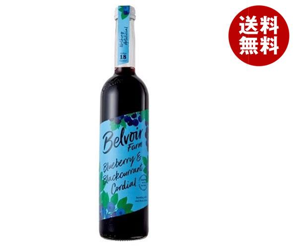 ユウキ食品 コーディアル ブルーベリー＆ブラックカラント 500ml瓶×6本入×(2ケース)｜ 送料無料 ブルーベリー ジュース 瓶 ハーブ 果汁 割り材 希釈タイプ