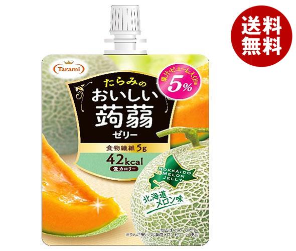 たらみ おいしい蒟蒻ゼリー 北海道メロン味 150gパウチ×30本入｜ 送料無料 ゼリー飲料 こんにゃく メロ..