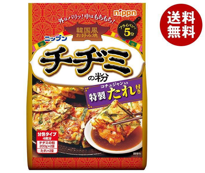 ニップン オーマイ チヂミの粉 510g×12袋入｜ 送料無料 チヂミの粉 袋 粉 一般食品 ミックス粉 特製たれつきのサムネイル