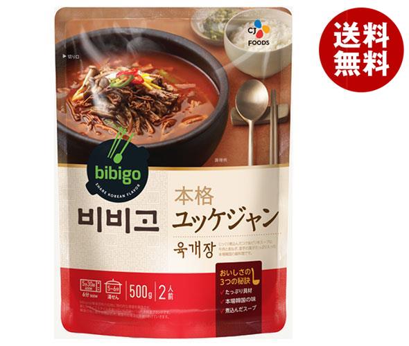 CJジャパン bibigo(ビビゴ)　本格ユッケジャン 500ml×18袋入×(2ケース)｜ 送料無料 調味料 韓国 韓国調..