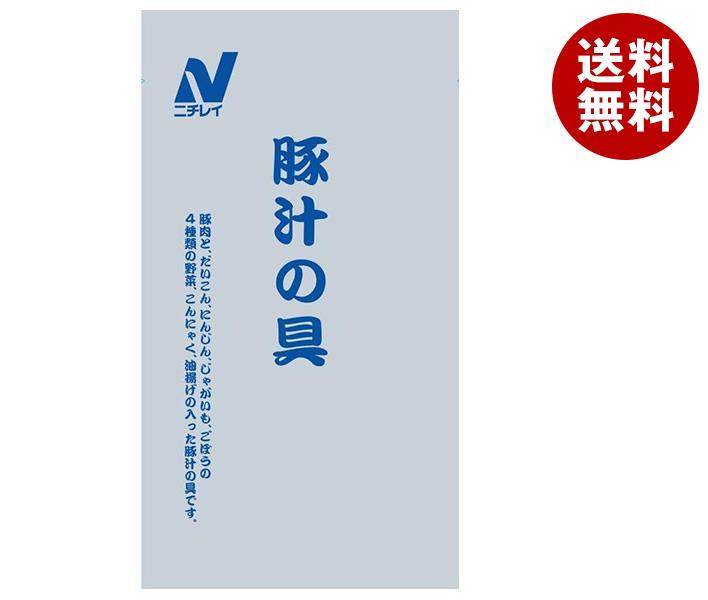 JANコード:4902130800092 原材料 野菜(だいこん、にんじん、ばれいしょ、ごぼう)、豚肉、こんにゃく、油揚げ、ポークスープ、ラード、かつおぶしエキス、こく味調味料、食塩、ポークエキス、かつお削りぶし、乳糖、乳たん白、ミルクカルシウム、粉末卵白/増粘剤(加工でん粉)、調味料(アミノ酸等)、水酸化Ca、豆腐用凝固剤、トレハロース、ミョウバン、炭酸Na、クエン酸、(一部に小麦・卵・乳成分・大豆・鶏肉・豚肉を含む) 栄養成分 (100gあたり)43kcal 内容 カテゴリ:一般食品、レトルト食品サイズ：2リットル(g,ml) 賞味期間 (メーカー製造日より)24ヶ月 名称 保存方法 備考 製造者:株式会社ニチレイフーズ東京都中央区築地6-19-20 ※当店で取り扱いの商品は様々な用途でご利用いただけます。 御歳暮 御中元 お正月 御年賀 母の日 父の日 残暑御見舞 暑中御見舞 寒中御見舞 陣中御見舞 敬老の日 快気祝い 志 進物 内祝 %D御祝 結婚式 引き出物 出産御祝 新築御祝 開店御祝 贈答品 贈物 粗品 新年会 忘年会 二次会 展示会 文化祭 夏祭り 祭り 婦人会 %Dこども会 イベント 記念品 景品 御礼 御見舞 御供え クリスマス バレンタインデー ホワイトデー お花見 ひな祭り こどもの日 %Dギフト プレゼント 新生活 運動会 スポーツ マラソン 受験 パーティー バースデー