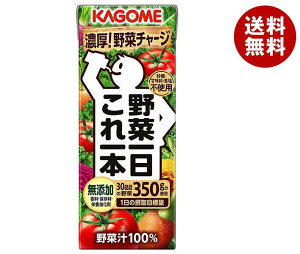 送料無料 【2ケースセット】カゴメ 野菜一日これ一本 200ml紙パック×24本入×(2ケース) ※北海道・沖縄・離島は別途送料が必要。