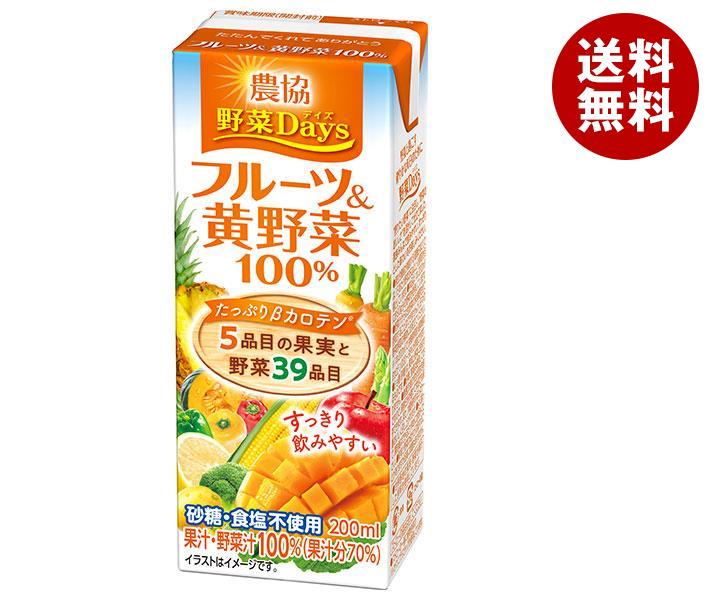 雪印メグミルク 農協 野菜Days フルーツ＆黄野菜100% 200ml紙パック×18本入｜ 送料無料 野菜ジュース 食物繊維 100%ジュースのサムネイル