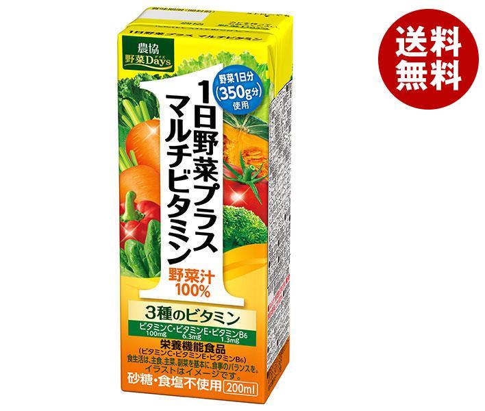 雪印メグミルク 農協 野菜Days 1日野菜プラス マルチビタミン 200ml紙パック×24本入｜ 送料無料 栄養機能食品 野菜ジュース ミックスジュース