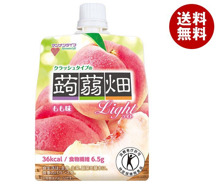 マンナンライフ クラッシュタイプの蒟蒻畑ライト もも味【特定保健用食品 特保】 150gパウチ×30本入｜ 送料無料 こんにゃくゼリー 特保 トクホ ピーチ