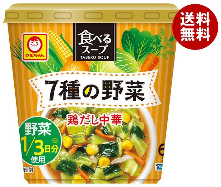 東洋水産 マルちゃん 食べるスープ 7種の野菜 鶏だし中華 25g×6個入｜ 送料無料 インスタント スープ 即席 カップスープのサムネイル
