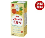 毎日牛乳 毎日フルーツミルク 200ml紙パック×24本入｜ 送料無料 ミックス 乳性