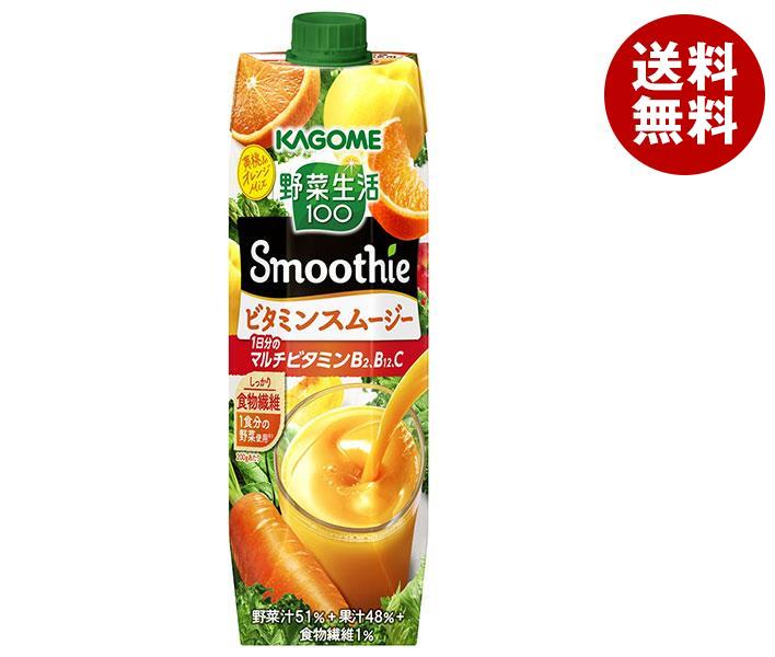 カゴメ 野菜生活100 Smoothie ビタミンスムージー 1000g紙パック×6本入｜ 送料無料 カゴメ 野菜ジュース スムージー 野菜 野菜生活