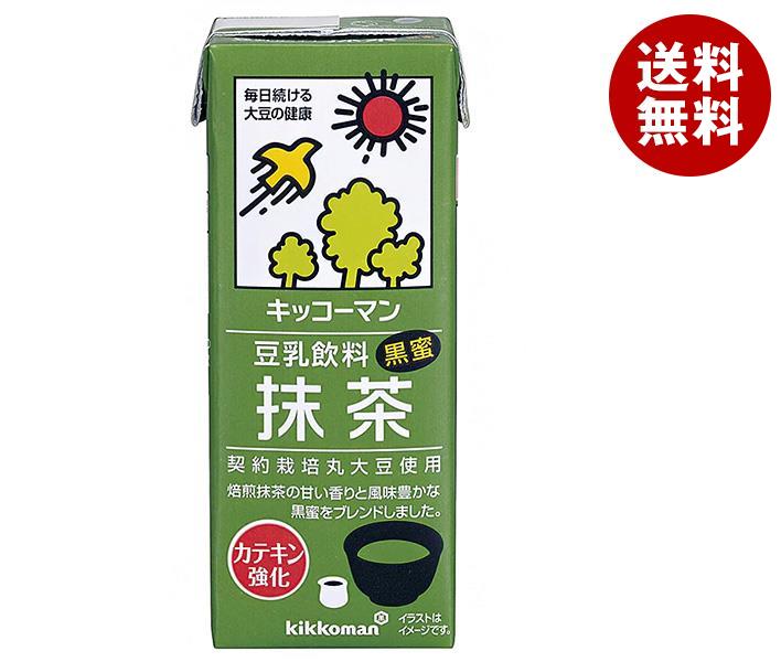 キッコーマン 豆乳飲料 抹茶 200ml紙パック×18本入×(2ケース)｜ 送料無料 豆乳 キッコーマン 抹茶 200ml 紙パックのサムネイル
