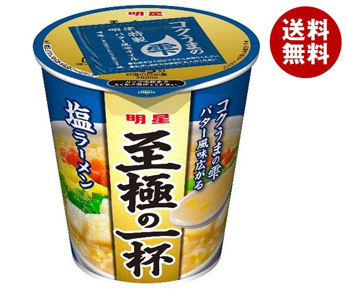 [ポイント5倍！8/27(火)9時59分まで全品対象エントリー&購入]明星食品 至極の一杯 塩ラーメン 65g×12個入｜ 送料無料 インスタント食品 即席 カップめんのサムネイル