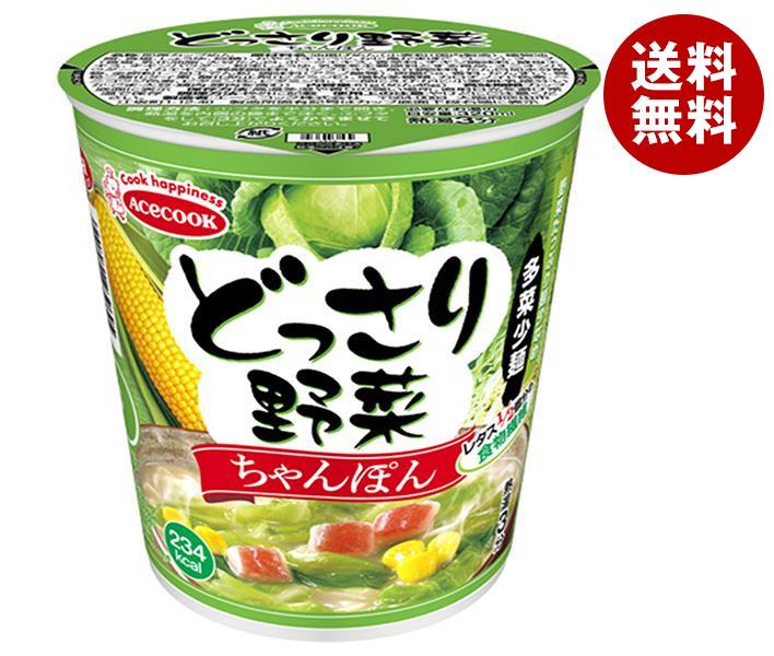 エースコック どっさり野菜 ちゃんぽん 58g×12個入｜ 送料無料 カップラーメン ちゃんぽん インスタント麺 ラーメン 即席のサムネイル