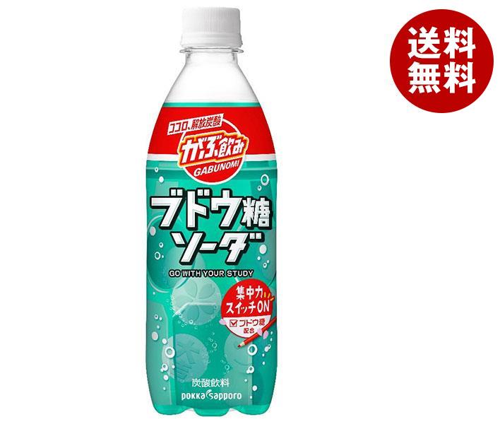 【2月11日(土)1時59分まで全品対象エントリー&購入でポイント5倍】ポッカサッポロ がぶ飲み ブドウ糖ソーダ 500mlペットボトル×24本入｜ 送料無料 炭酸 ソーダ ブドウ糖 ペットボトル 炭酸飲料