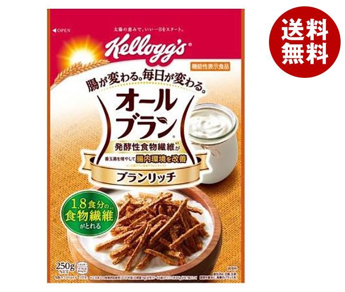 ケロッグ オールブラン ブランリッチ 250g×6入｜ 送料無料 健康 朝食 フレーク 小麦