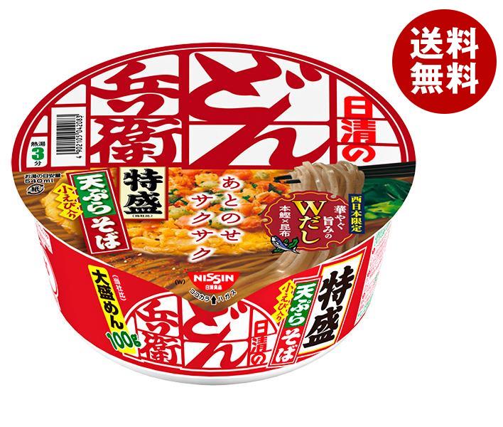 日清食品 日清のどん兵衛 特盛天ぷらそば [西] 142g×12個入｜ 送料無料 どん兵衛 そば インスタント麺 ..