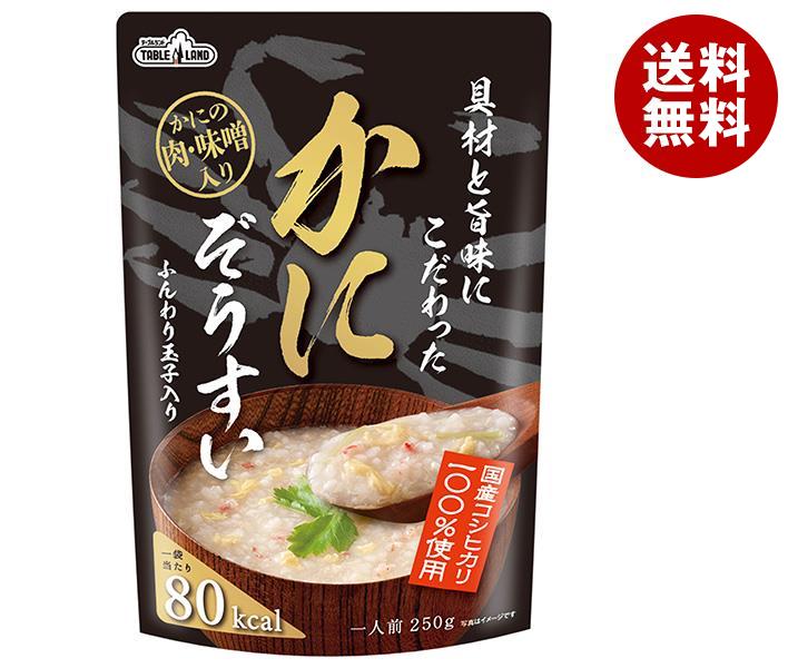 【12月11日(月)1時59分まで全品対象エントリー&購入でポイント5倍】丸善食品工業 テーブルランド 具材と旨味にこだわったかにぞうすい 250gパウチ×24(12×2)袋入×(2ケース)｜ 送料無料 一般食品 レトルト ご飯 雑炊のサムネイル