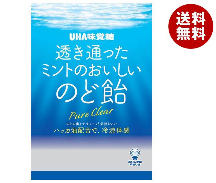 UHA味覚糖 透き通ったミントのおいしいのど飴 92g×6袋入×(2ケース)｜ 送料無料 お菓子 飴・キャンディーアメ あめ